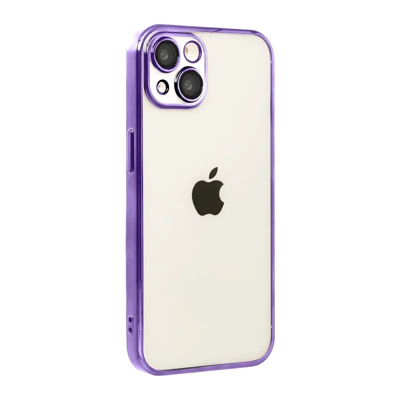 iPhone 15 Lensli Silikon - Mor