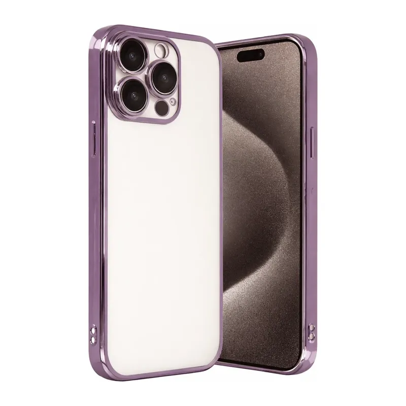 iPhone 15 Pro Max Lensli Silikon - Mor