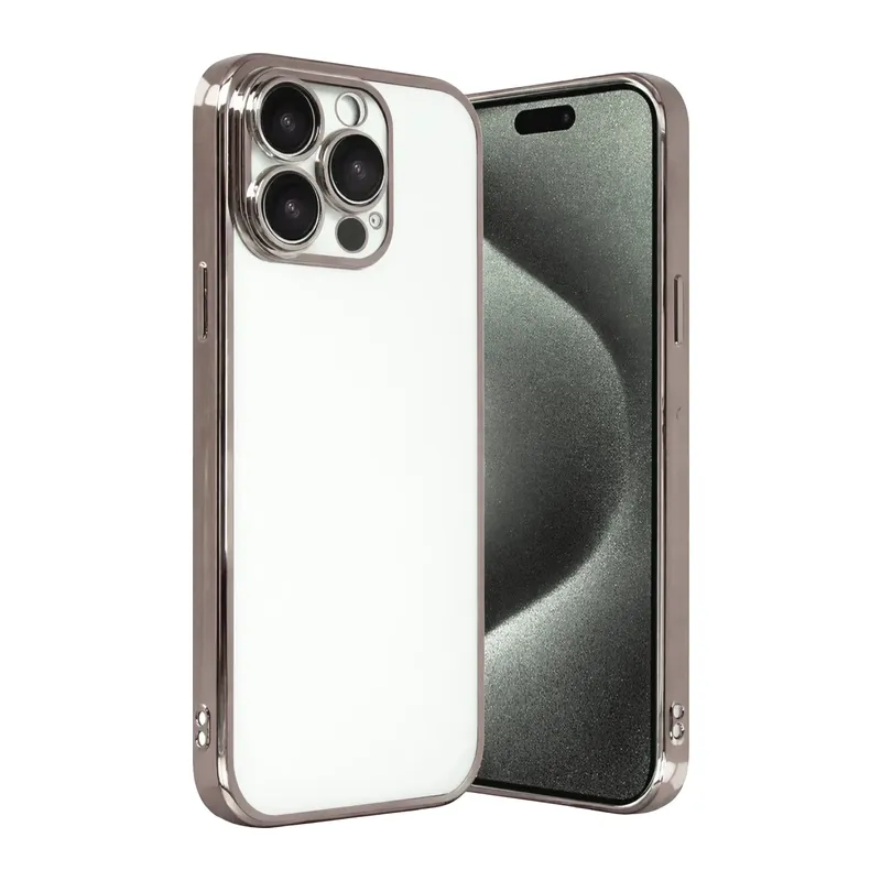 iPhone 15 Pro Max Lensli Silikon - Titan Gri