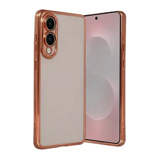 Samsung Galaxy S25 Edge Lensli Silikon - Çöl Titanyum