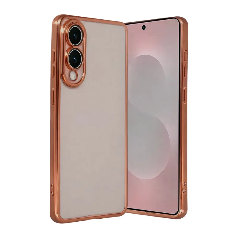 Samsung Galaxy S25 Edge Lensli Silikon - Çöl Titanyum