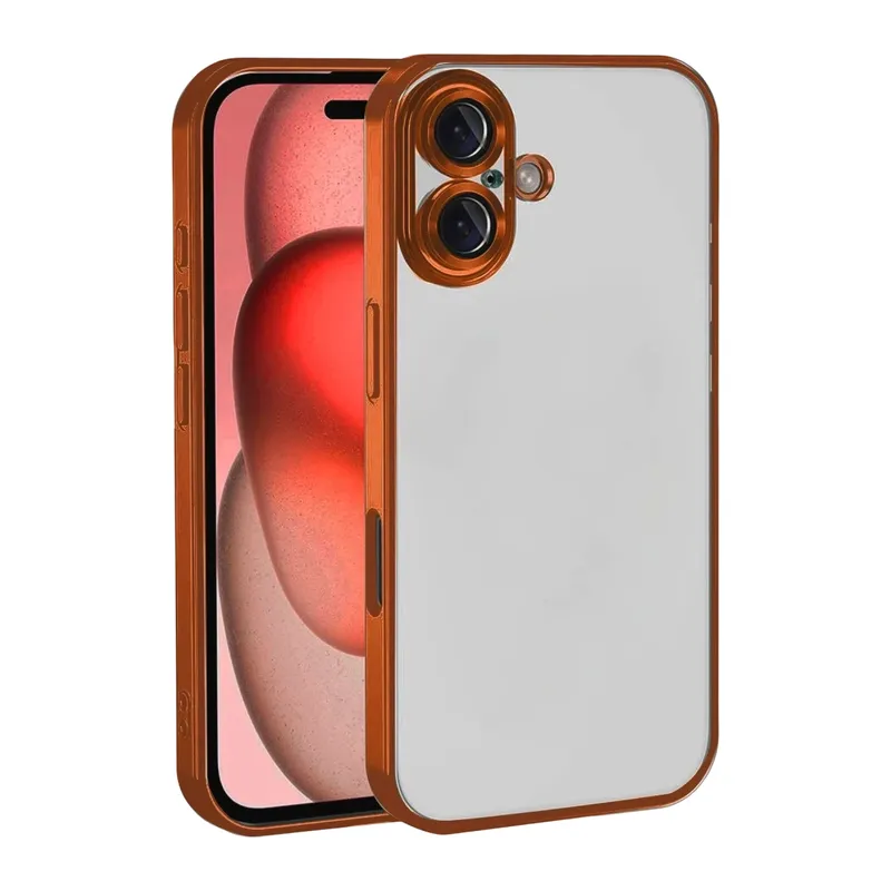 iPhone 17 Lensli Silikon - Turuncu