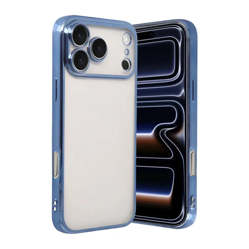 iPhone 17 Pro Lensli Silikon - Açık Mavi