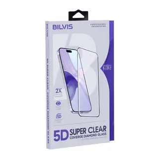 iPhone 17 Pro/18 Pro Bilvis 5D Super Clear Diamond Cam Ekran Koruyucu