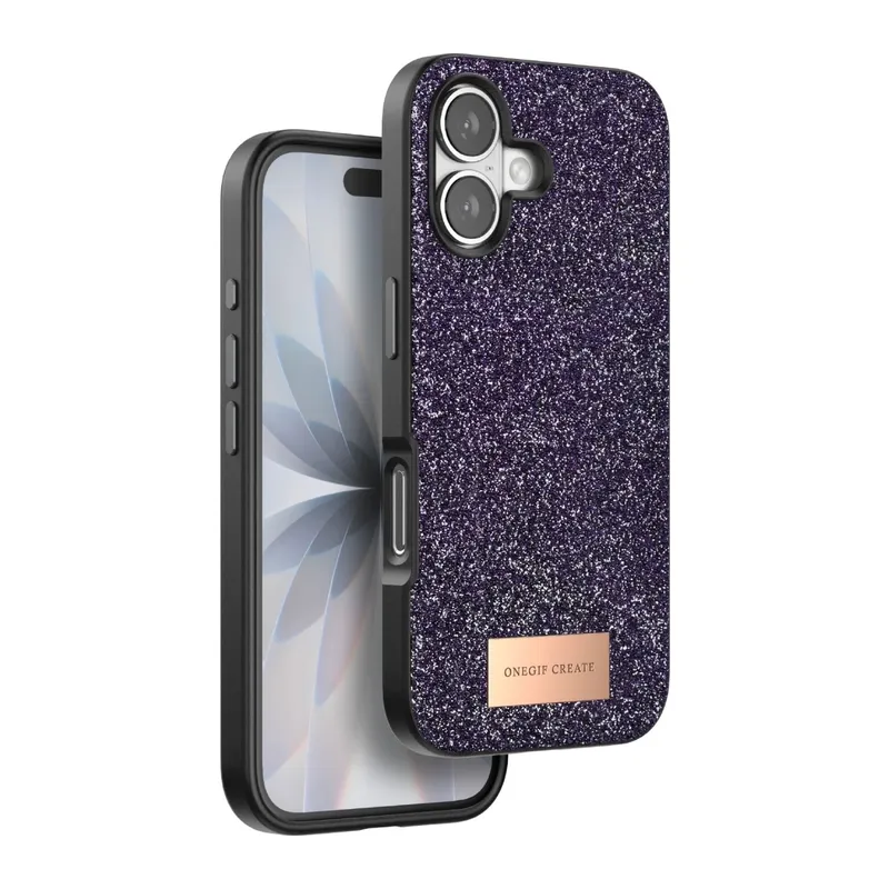 iPhone 17 Bright Simli Kapak - Derin Mor