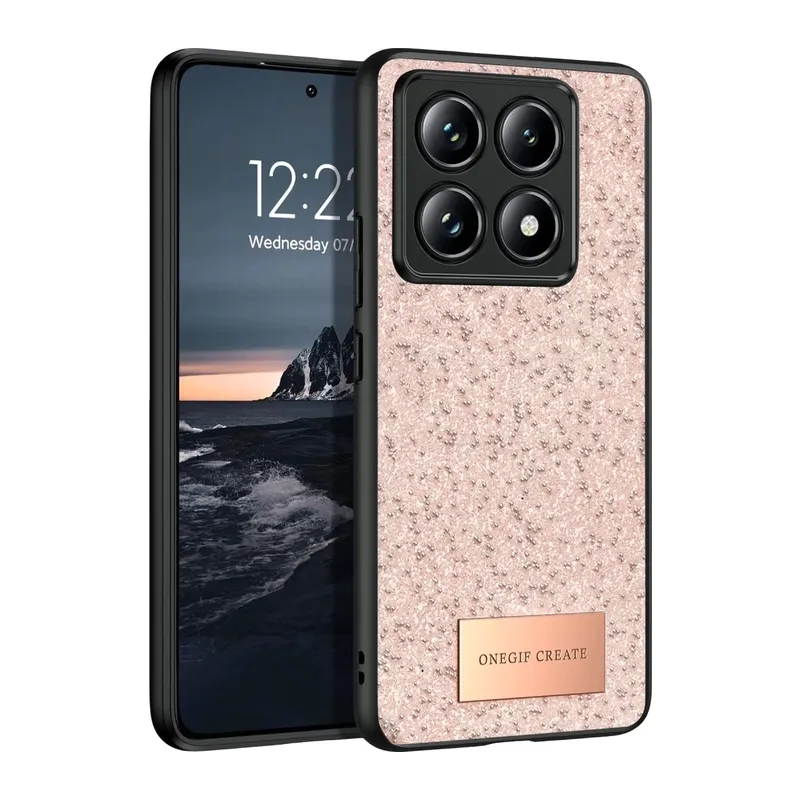 Mi 14T Pro Bright Simli Kapak - Pembe