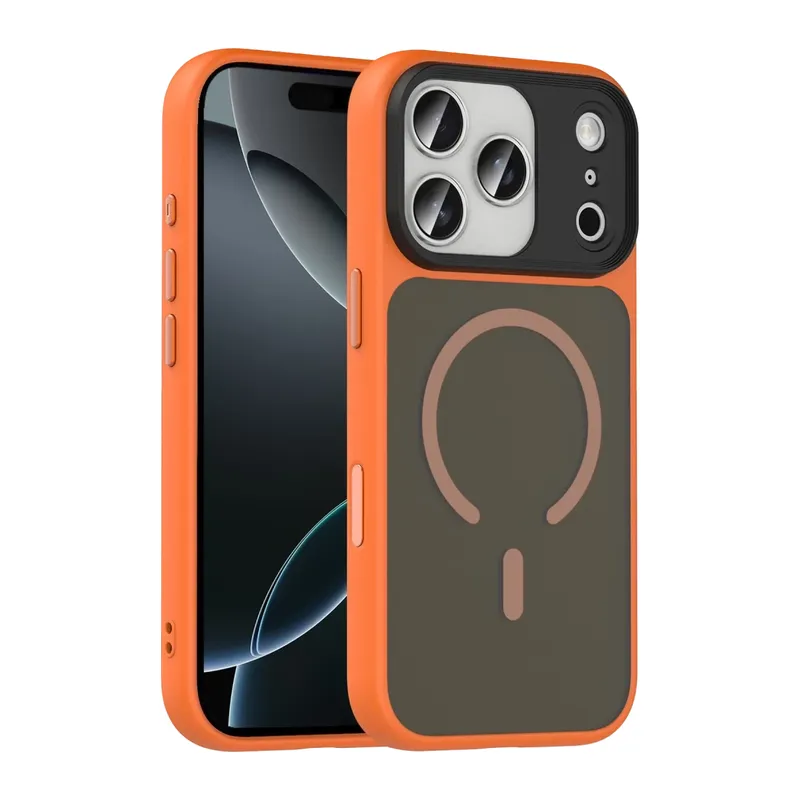 iPhone 17 Pro/18 Pro Megane Magsafe Kapak - Turuncu