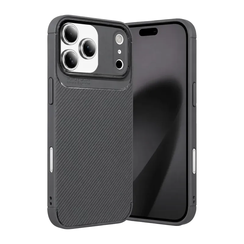 iPhone 17 Pro Auto Focus Karbon Kapak - Gri