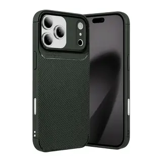 iPhone 17 Pro Max Auto Focus Karbon Kapak - Koyu Yeşil