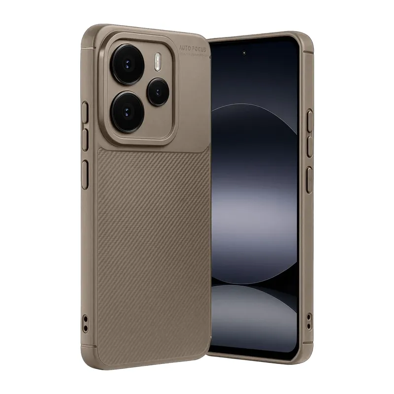 Note 14 5G Auto Focus Karbon Kapak - Kahverengi