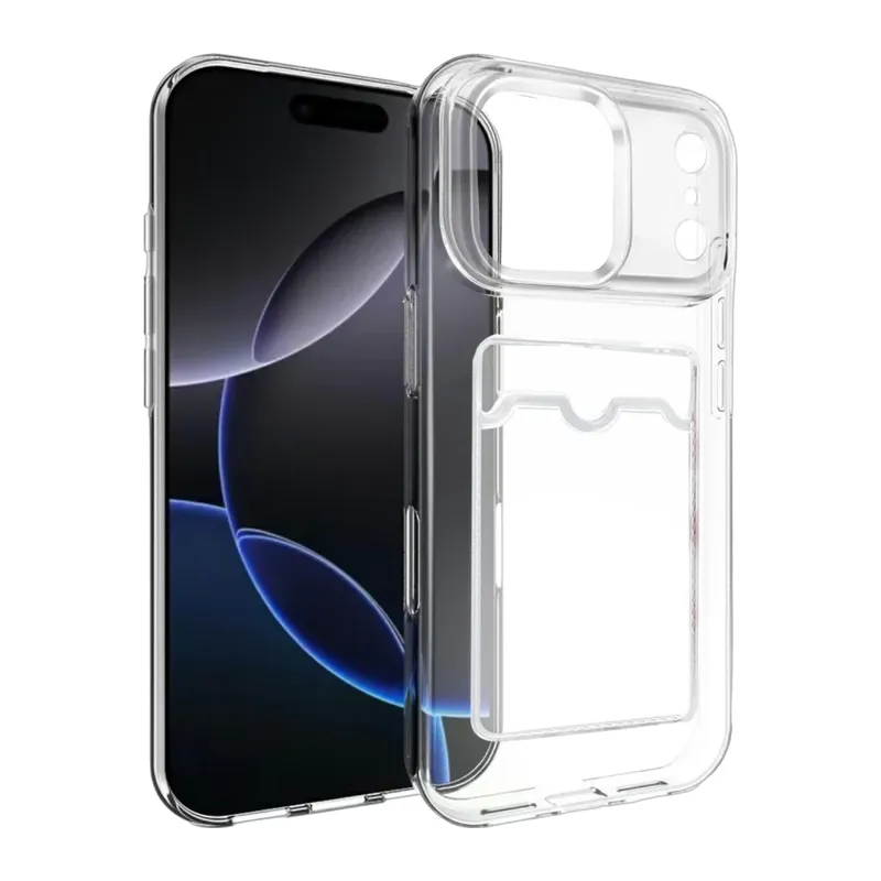 iPhone 17 Pro Max Kart Şeffaf Silikon - Şeffaf