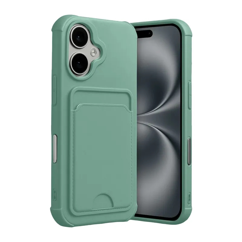 iPhone 17 Kelvin Kartvizitli Silikon - Açık Yeşil