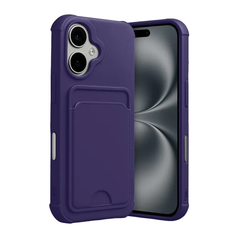iPhone 17 Kelvin Kartvizitli Silikon - Derin Mor