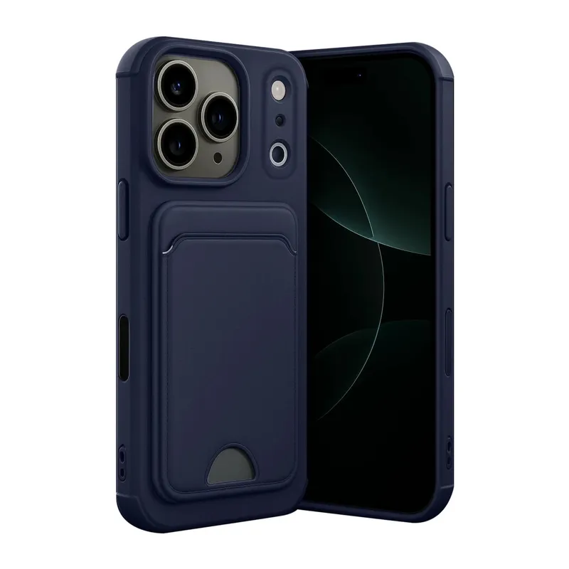 iPhone 17 Pro Kelvin Kartvizitli Silikon - Lacivert