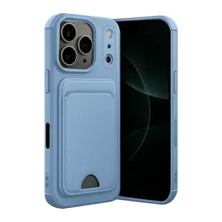 iPhone 17 Pro Kelvin Kartvizitli Silikon - Mavi