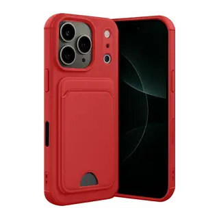 iPhone 17 Pro Max Kelvin Kartvizitli Silikon - Kırmızı