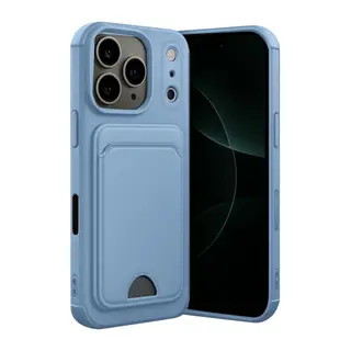 iPhone 17 Pro Max Kelvin Kartvizitli Silikon - Mavi