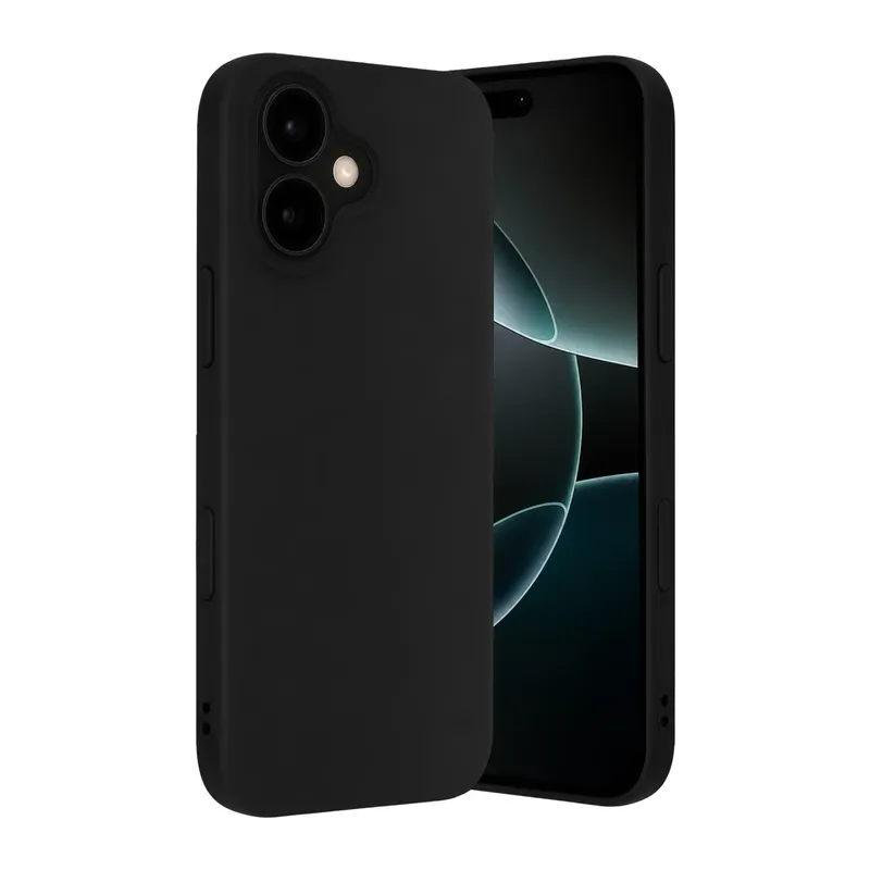 iPhone 17 Nano içi Kadife Silikon - Siyah