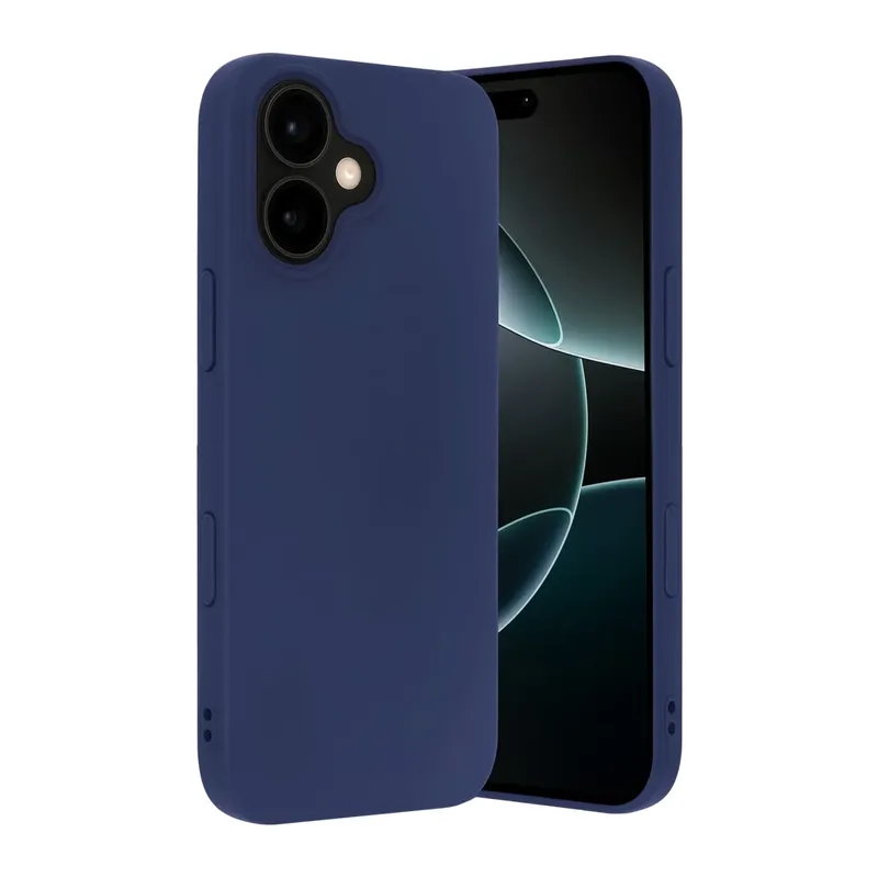 iPhone 17 Nano içi Kadife Silikon - Lacivert