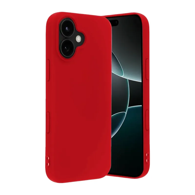 iPhone 17 Nano içi Kadife Silikon - Kırmızı