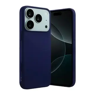 iPhone 17 Pro Nano içi Kadife Silikon - Lacivert
