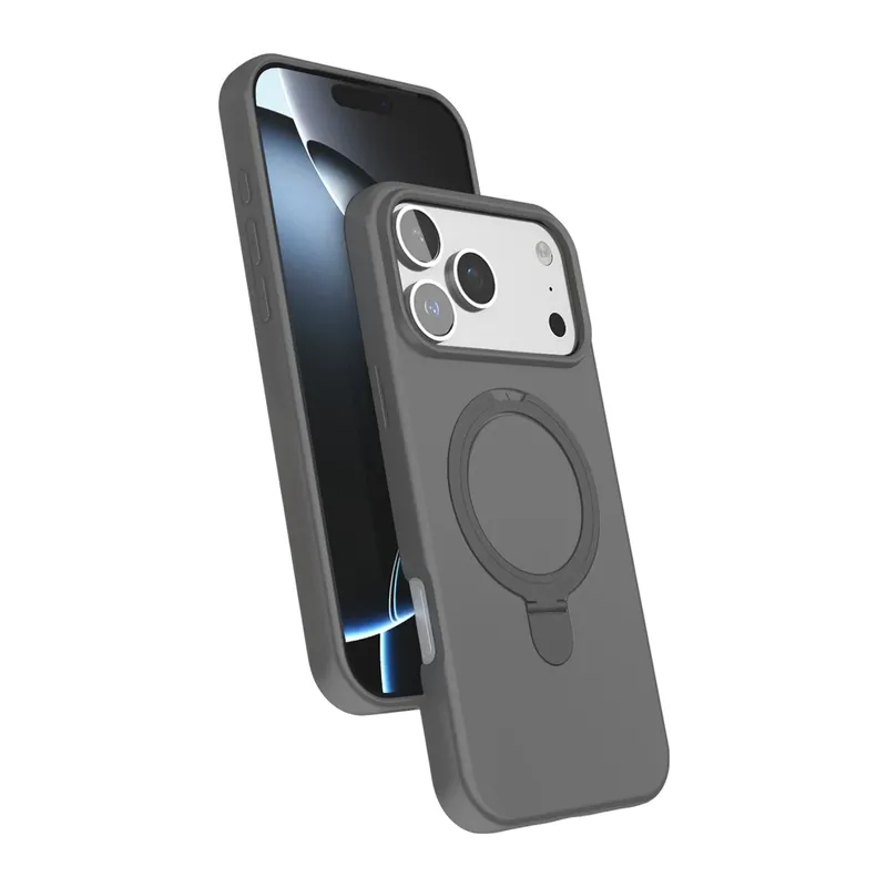 iPhone 17 Pro Max Regal Magsafe Standlı Kapak - Titan Gri
