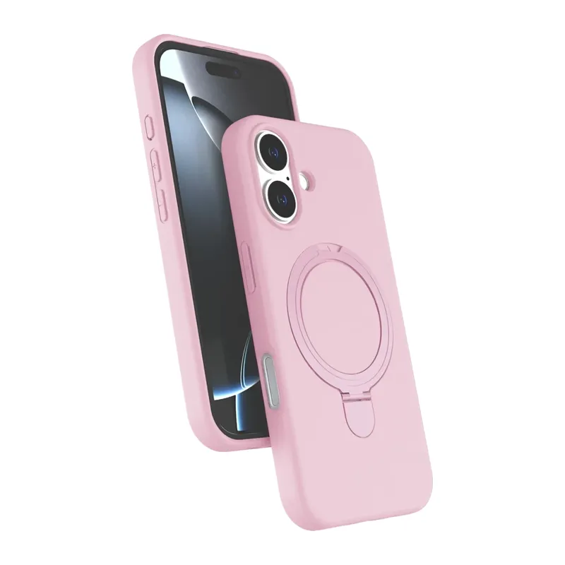 iPhone 17 Regal Magsafe Standlı Kapak - Açık Pembe