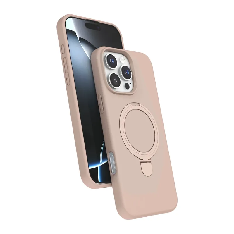 iPhone 16 Pro Regal Magsafe Standlı Kapak - Çöl Titanyum