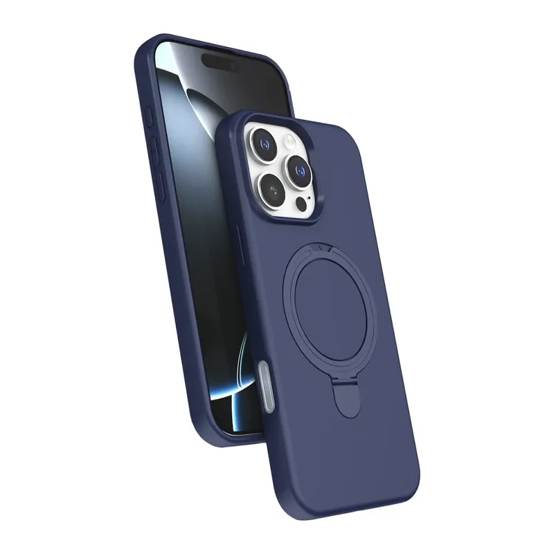 iPhone 16 Pro Regal Magsafe Standlı Kapak - Lacivert