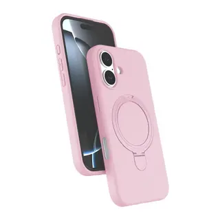 iPhone 16 Regal Magsafe Standlı Kapak - Açık Pembe