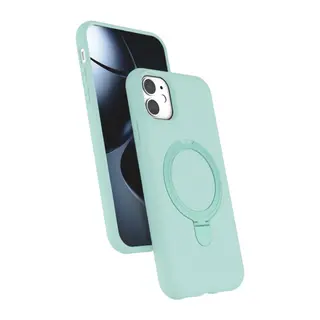 iPhone 11 Regal Magsafe Standlı Kapak - Su Yeşili