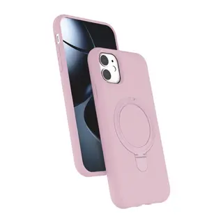 iPhone 11 Regal Magsafe Standlı Kapak - Açık Pembe