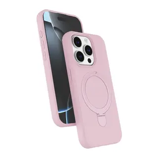 iPhone 15 Pro Max Regal Magsafe Standlı Kapak - Açık Pembe