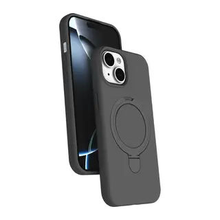 iPhone 15 Plus Regal Magsafe Standlı Kapak - Titan Gri