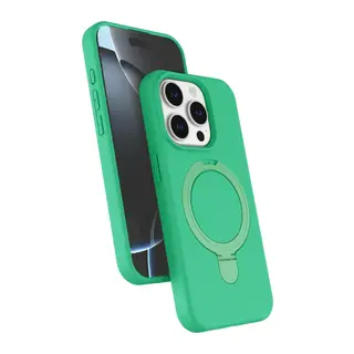 iPhone 14 Pro Max Regal Magsafe Standlı Kapak - Yeşil