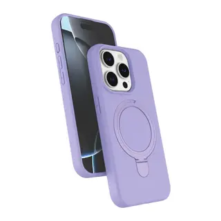 iPhone 14 Pro Max Regal Magsafe Standlı Kapak - Lila
