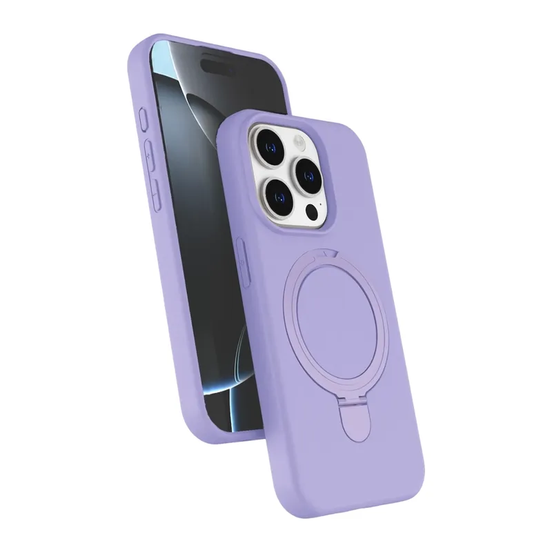 iPhone 14 Pro Max Regal Magsafe Standlı Kapak - Lila
