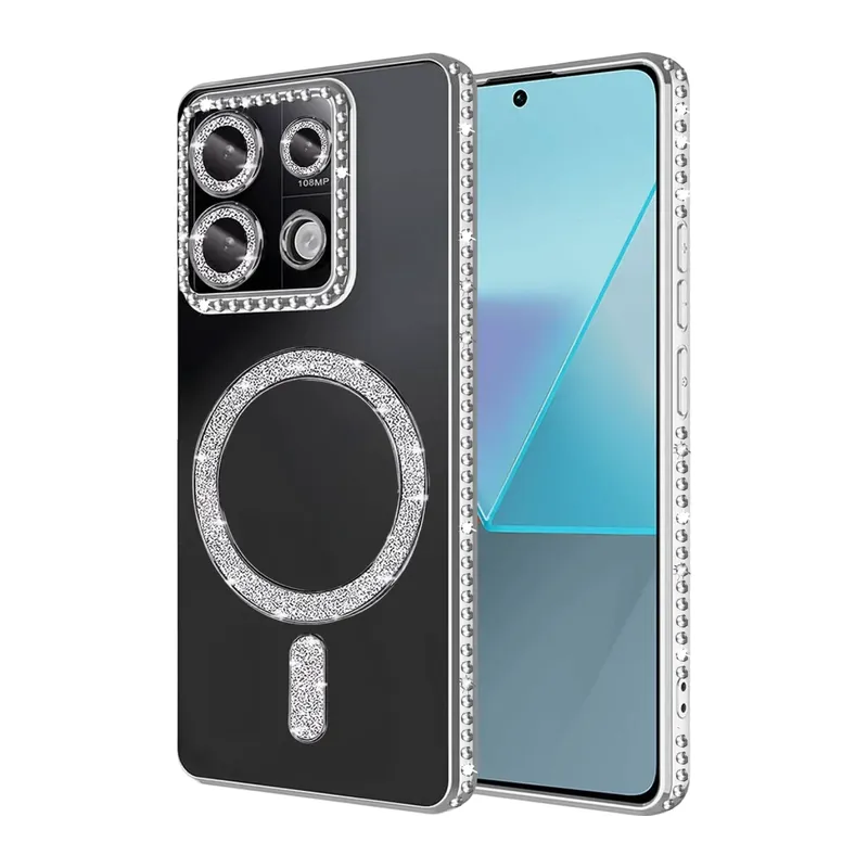 Redmi 13C Joke Simli Magneticsafe Kılıf - Gümüş