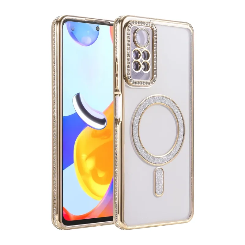 Redmi Note 12 Pro 4G Joke Simli Magneticsafe Kılıf - Gold