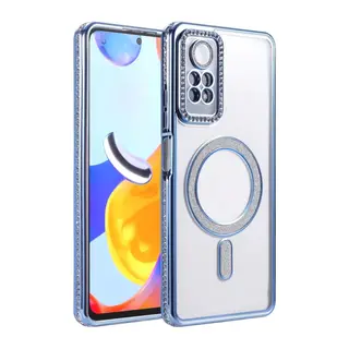 Redmi Note 12 Pro 4G Joke Simli Magneticsafe Kılıf - Mavi