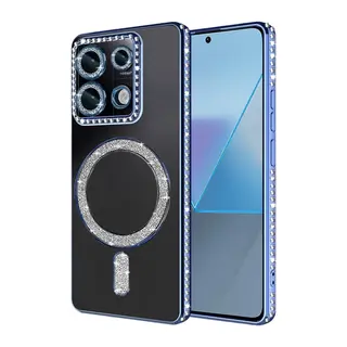 Redmi Note 13 Pro 4G Joke Simli Magneticsafe Kılıf - Mavi