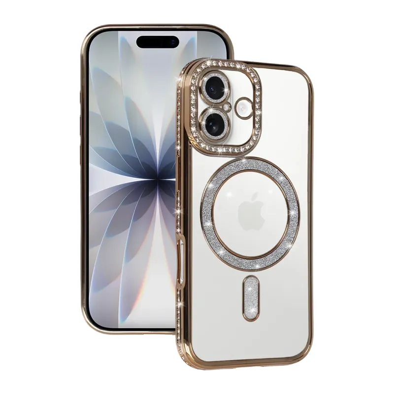 iPhone 17 Joke Simli Magneticsafe Kılıf - Gold