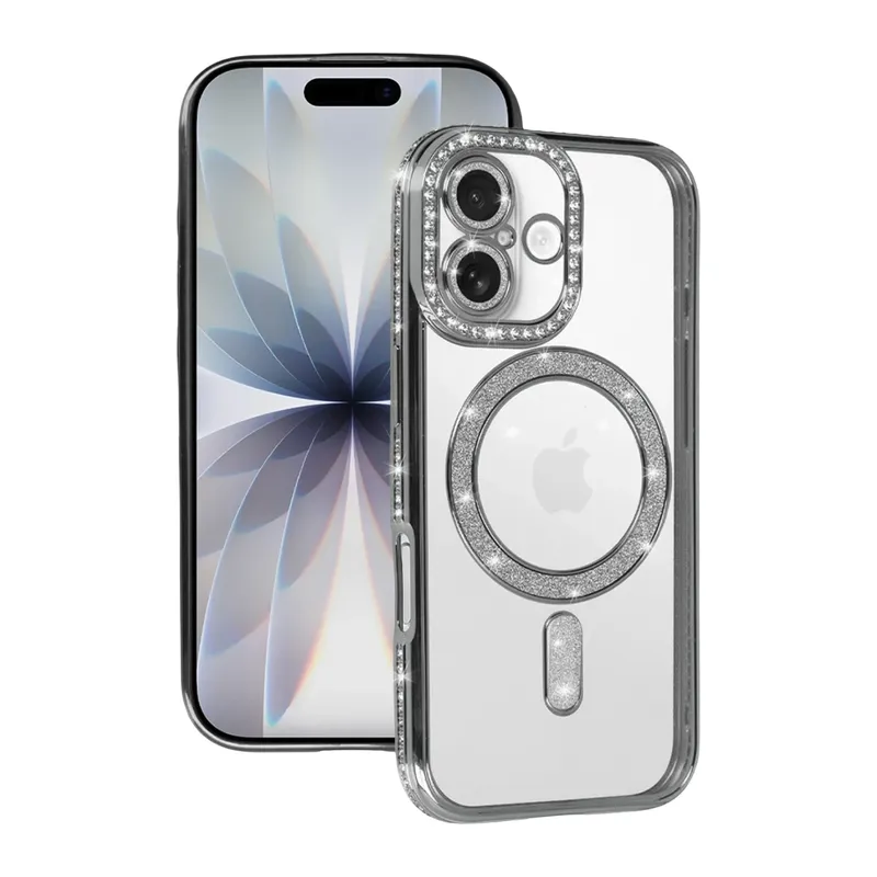iPhone 17 Joke Simli Magneticsafe Kılıf - Gümüş