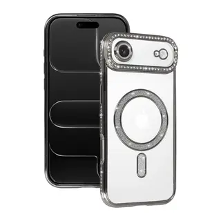 iPhone 17 Air Joke Simli Magneticsafe Kılıf - Gümüş