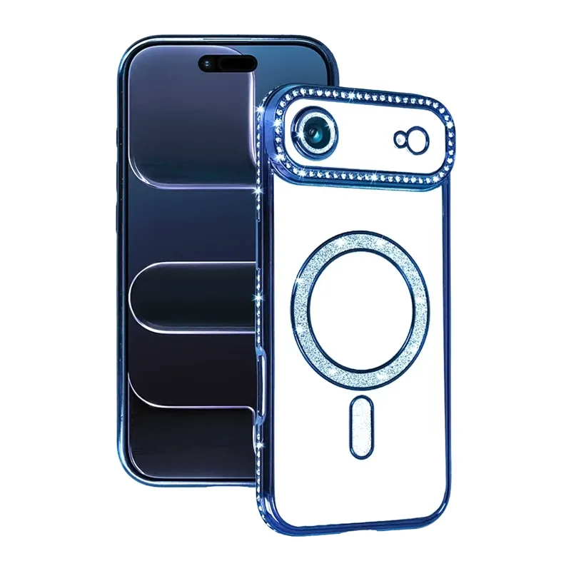 iPhone 17 Air Joke Simli Magneticsafe Kılıf - Mavi