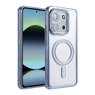 Redmi 15C 4G Joke Simli Magneticsafe Kılıf - Mavi