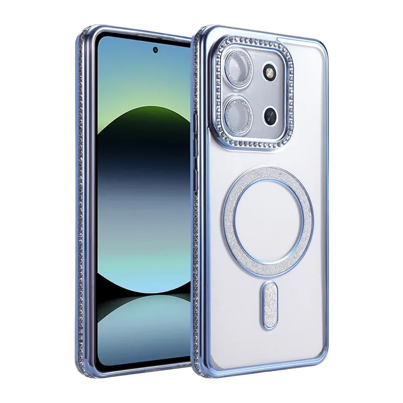 Redmi 15C 4G Joke Simli Magneticsafe Kılıf - Mavi