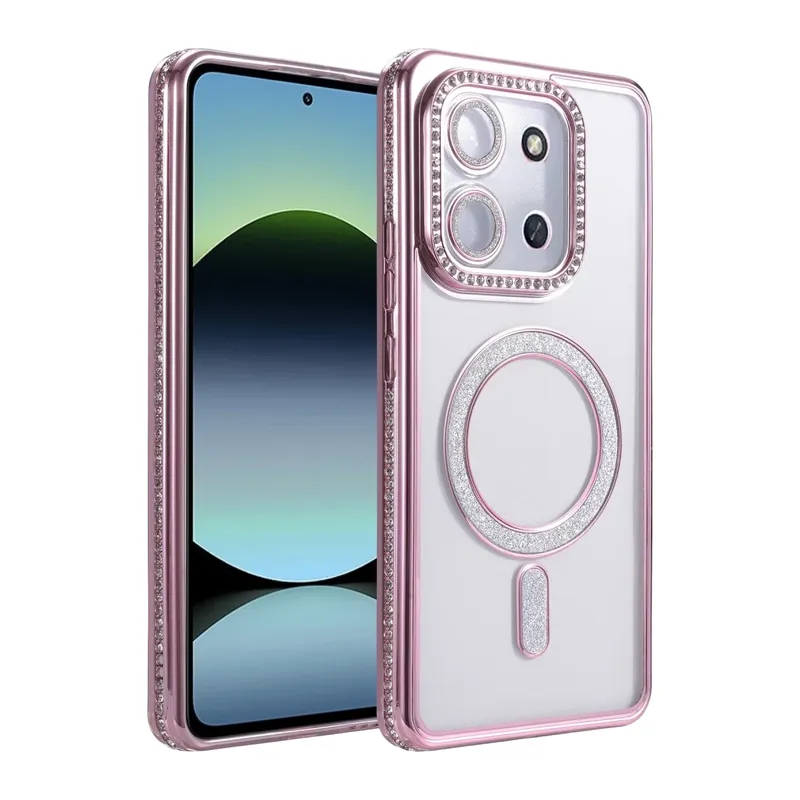 Redmi 15C 4G Joke Simli Magneticsafe Kılıf - Pembe