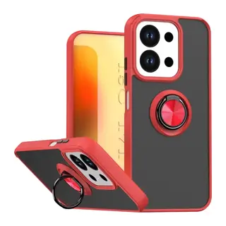Redmi 15C 4G Montreal Yüzüklü Silikon Kapak - Kırmızı