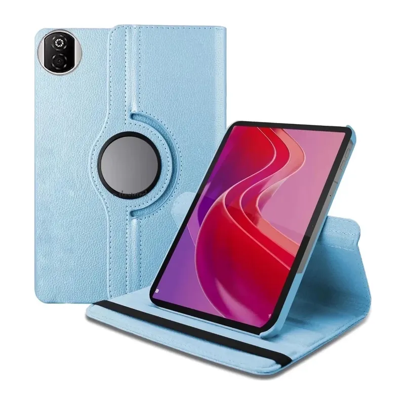 Huawei Honor Pad X7 360 Tablet Deri Kılıf - Mavi